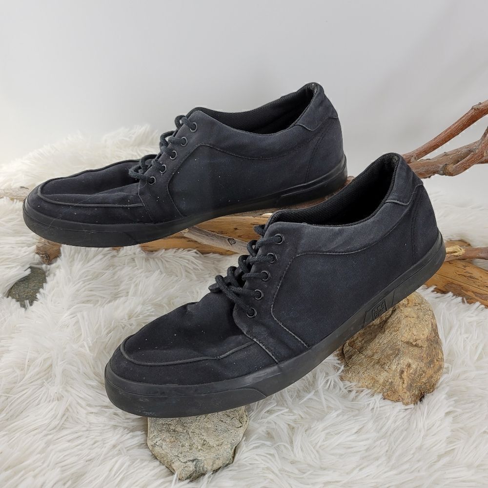 TUK canvas 90s retro shoes black